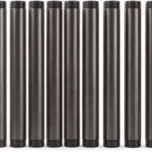Niubid 3/4 Inch Black Iron Pipe Nipples DIY Industrial Decor-0