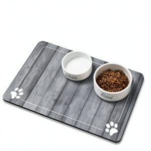 IIDEA Pet Feeding Mat Absorbent Non Slip Cat Dog Mat-0