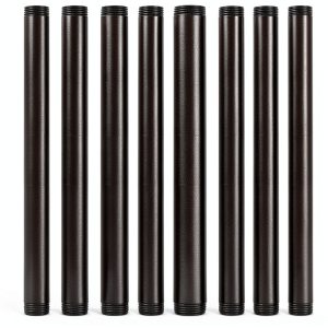 Niubid 3/4 Inch Black Iron Pipe Nipples DIY Industrial Decor-0
