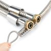 Klabb Shower Hose 80 Inch Chrome Silver Flexible PEX-4
