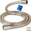 Klabb Shower Hose 80 Inch Chrome Silver Flexible PEX-0