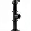 Niubid 3/4 Inch Black Iron Pipe Nipples DIY Industrial Decor-3