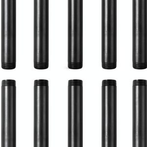 Niubid 3/4 Inch Black Iron Pipe Nipples DIY Industrial Decor-0