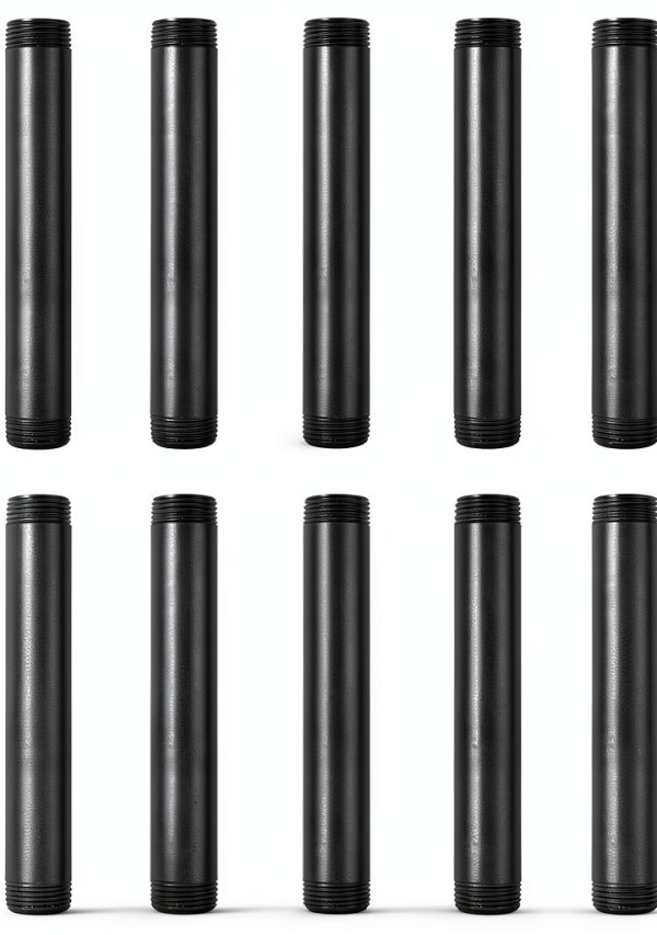 Niubid 3/4 Inch Black Iron Pipe Nipples DIY Industrial Decor-0