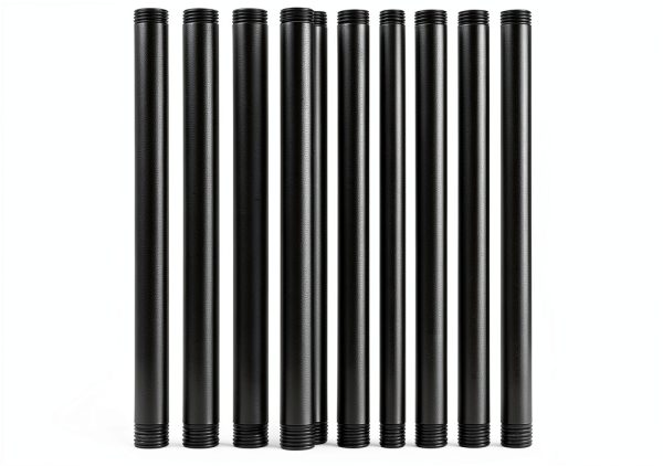 Niubid Black Malleable Iron Pipe Nipples DIY Industrial-0