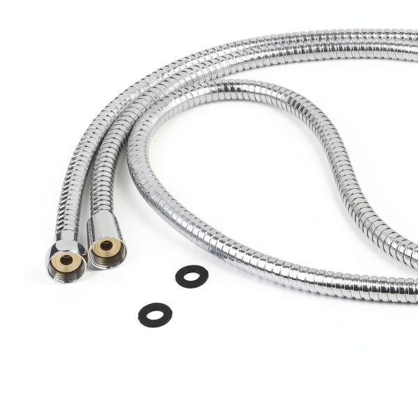 Klabb Stainless Steel Shower Hose Flexible Extra Long Chrome-1