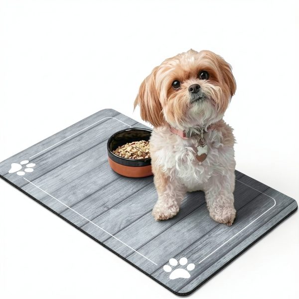 IIDEA Pet Feeding Mat Absorbent Non Slip Cat Dog Mat-6
