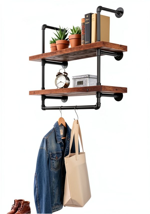 Niubid Black Malleable Iron Pipe Nipples DIY Industrial-1