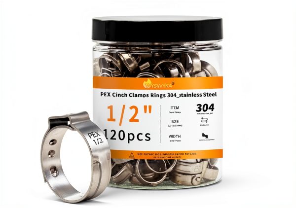 WYSIWYKA PEX Clamps Stainless Steel Pipe Fittings Plumbing-0