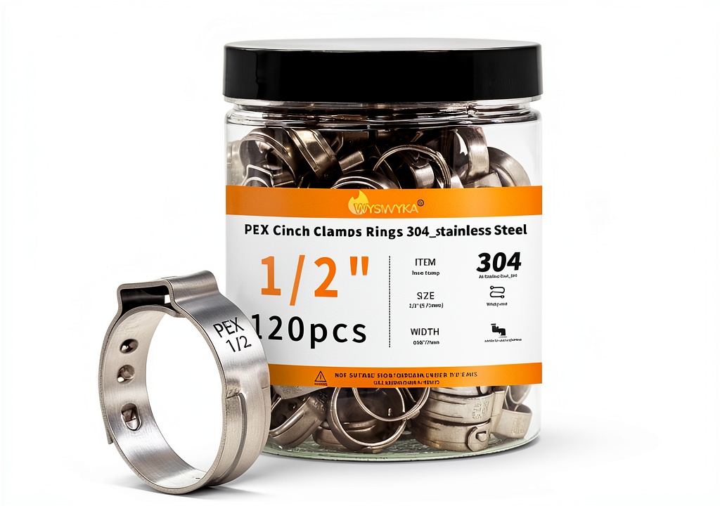 WYSIWYKA PEX Clamps Kit with storage box and stainless steel rings