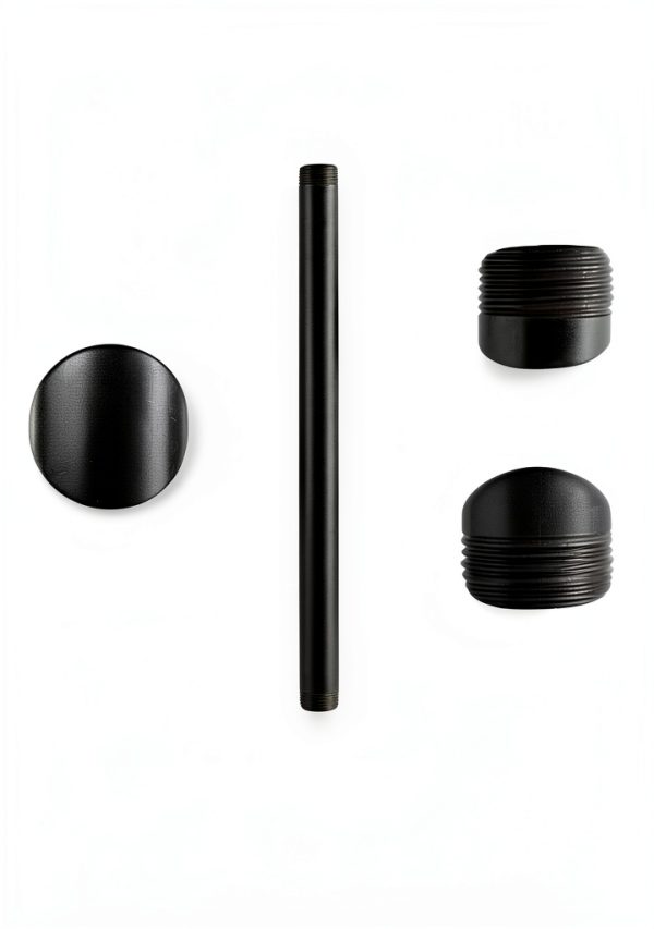 Niubid Black Malleable Iron Pipe Nipples DIY Industrial-4