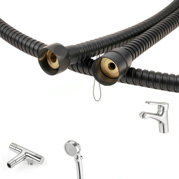 Hibbent Shower Hose Stainless Steel Oil Rubbed Bronze-1