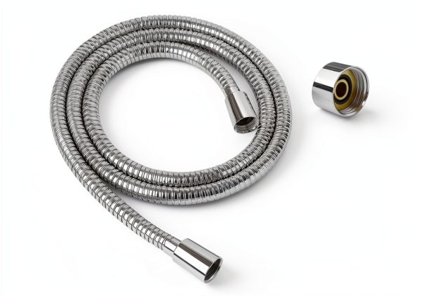 Klabb Shower Hose 80 Inch Chrome Silver Flexible PEX-1